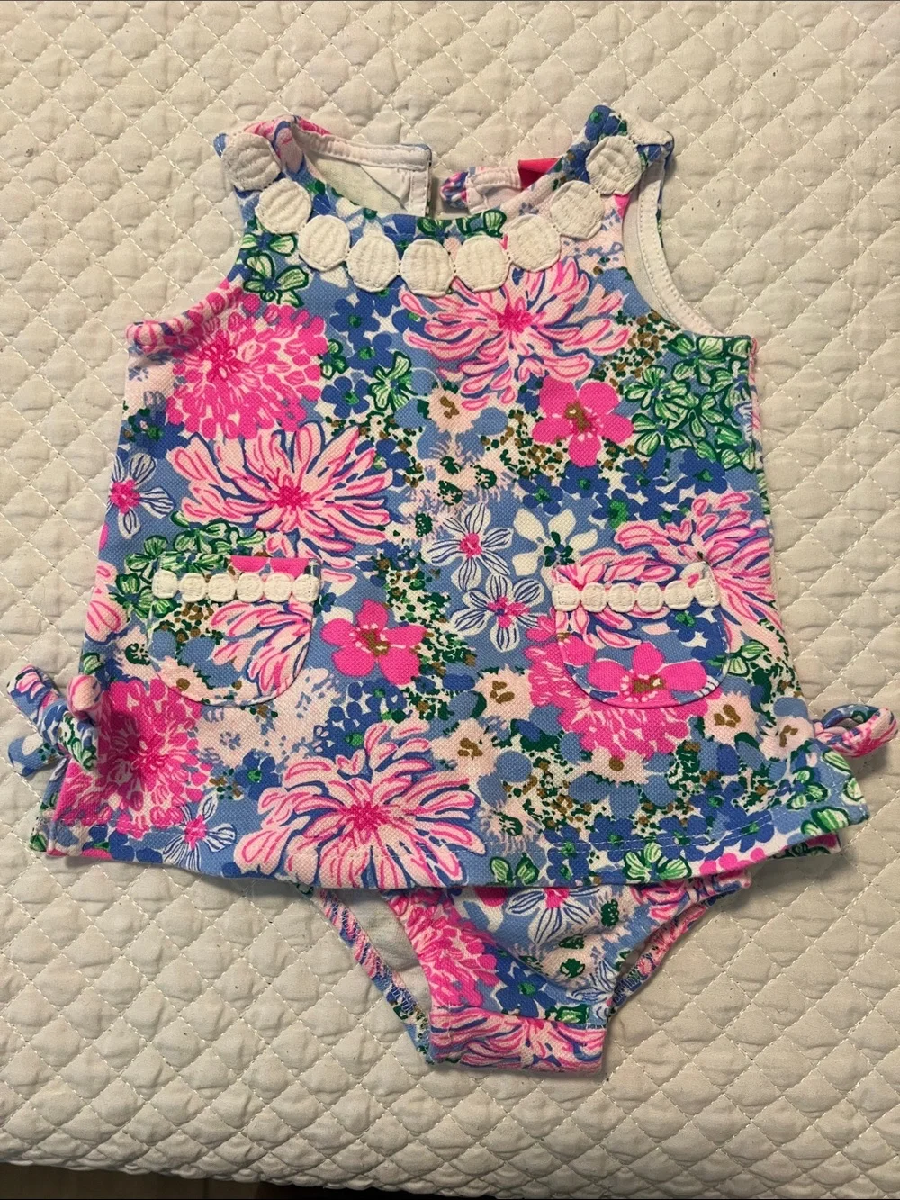Baby Lilly Pink & Blue Floral Shift Dress